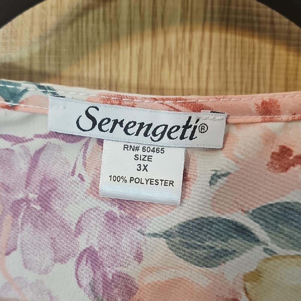 Serengeti Vibrant Floral Blouse - Pink, Orange, Purple - Picture 2 of 8